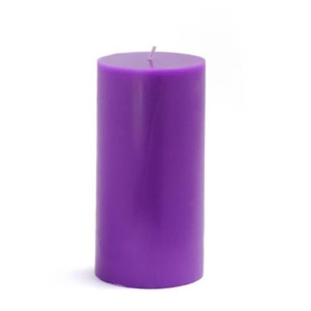 JECO Jeco CPZ-091 3 x 6 in. Pillar Candle; Purple CPZ-091